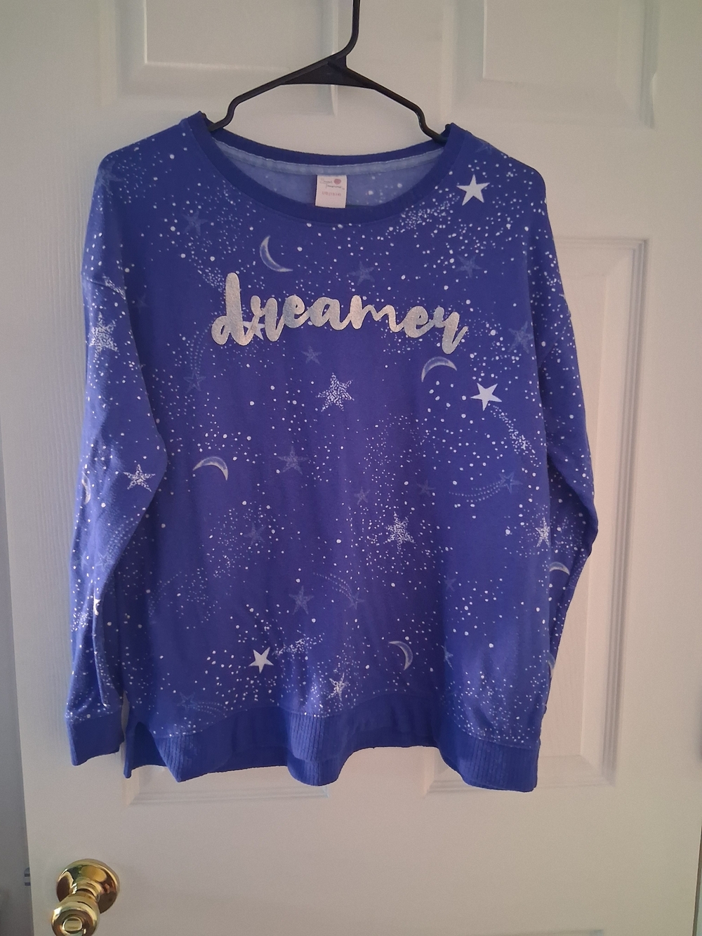 Secret Treasures Sparkly Dreamer Sweatshirt - Blue Silver